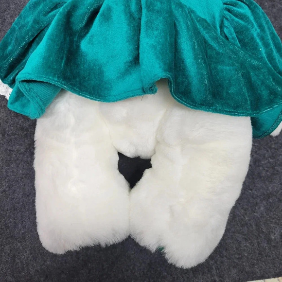 "Vintage T.L. Toys Loveable Holiday Friends Christmas Bear White Plush Girl Bear - Picture 8 of 15